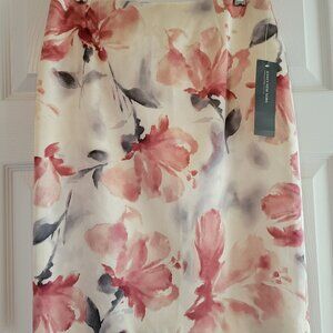 Jones New York Cotton/Silk Floral Skirt